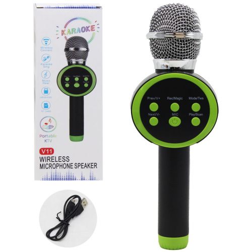 Уцінка. Мікрофон бездротовий "Wireless Microphone", зелений - Не працює електроніка (234857)