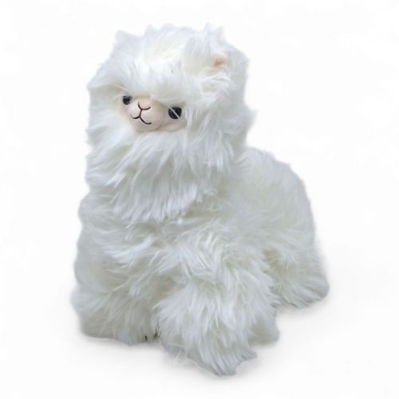 Мʼяка іграшка "Пухната Лама", 32 см (біла) Текстиль Білий (237366)