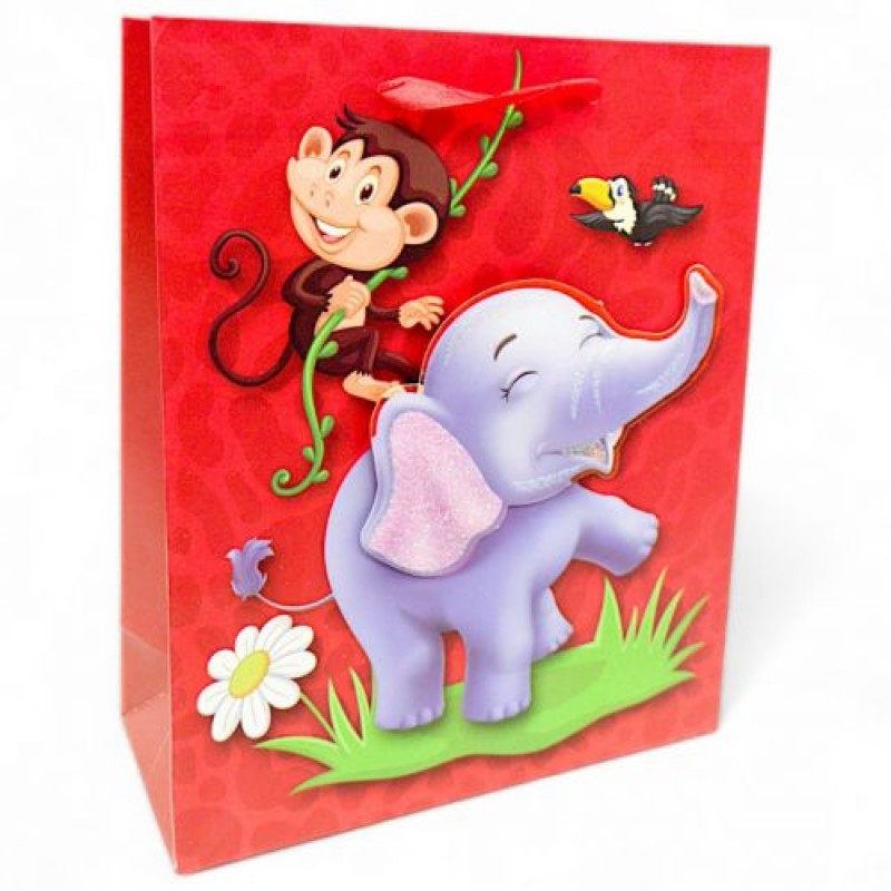 Пакет подарунковий "Слоненя" 23,5х19,5 см (238944)