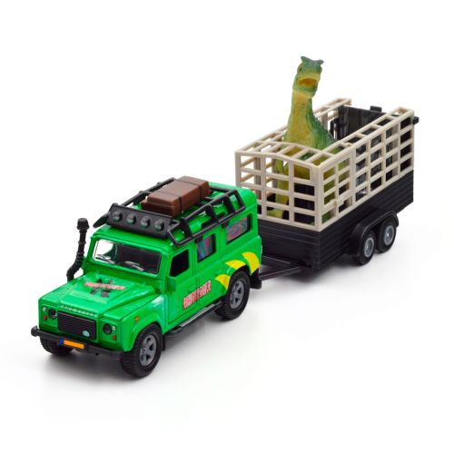 Ігровий набір "Land Rover", (з причепом і динозавром) Метал Різнобарв'я (239014)