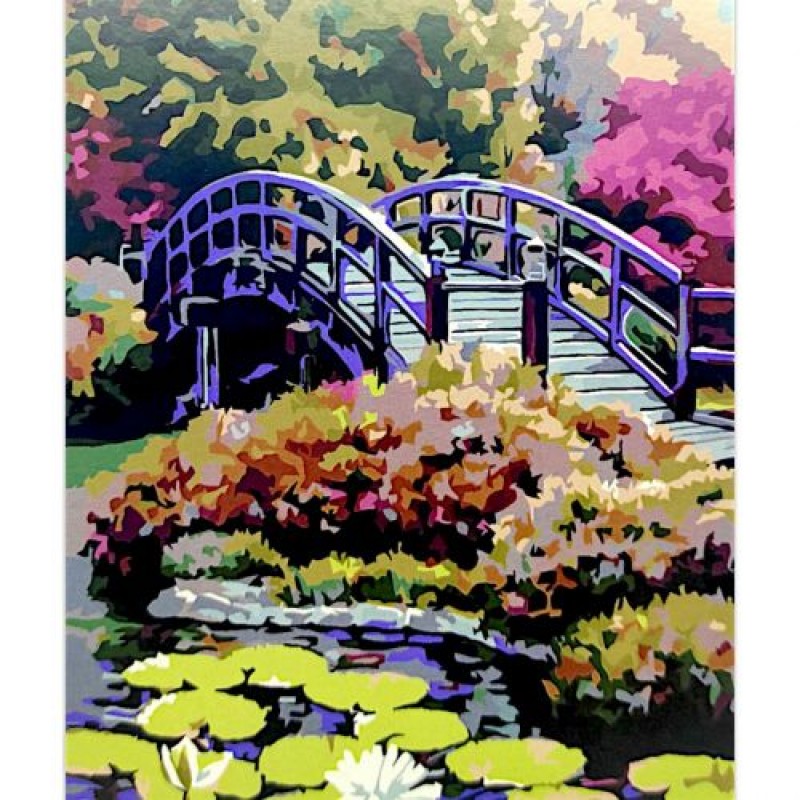 Картина по номерах "Китайський сад" 40х50 см Комбінований Різнобарв'я (240453)