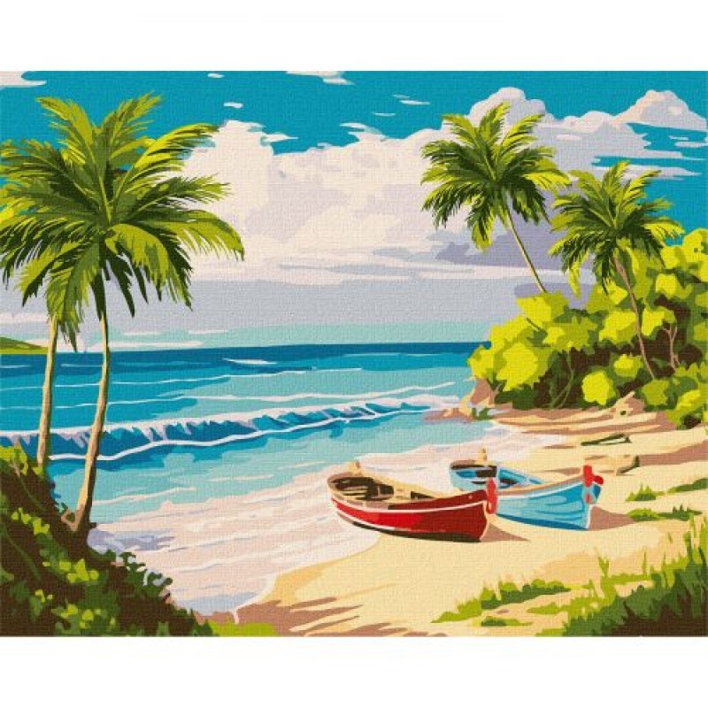 Картина по номерах "Чудовий острів" 40х50 см Комбінований Різнобарв'я (240870)