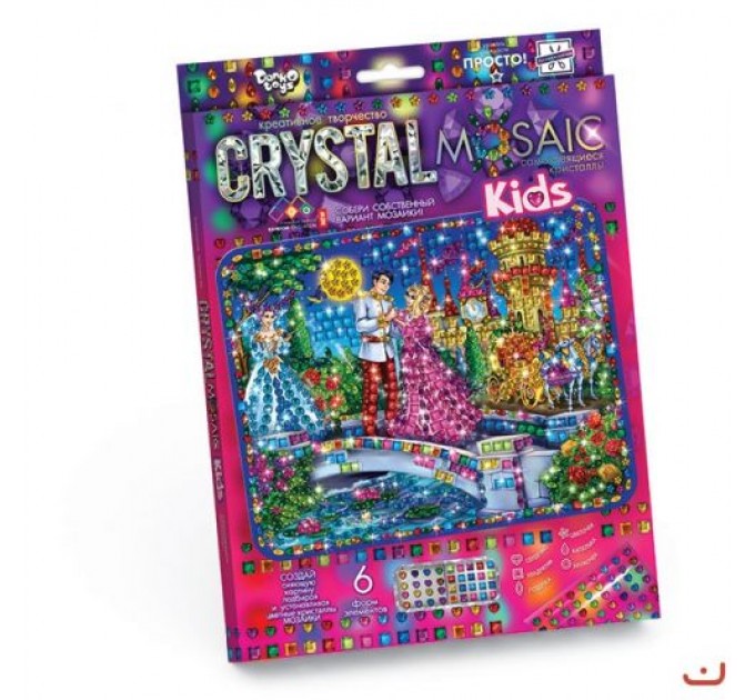 Набор для креативного творчества "CRYSTAL MOSAIC KIDS", "Золушка" CRMk-01-06