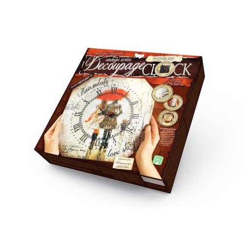 Комплект креативного творчества "Decoupage Clock Мелодия дождя", с рамкой DKC-01-06