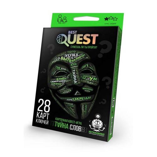 Карточная квест-игра "Best Quest: Тайна слов" (рус) BQ-01-01