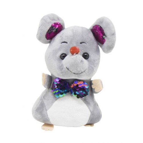 Мягкая игрушка "Мышка с галстуком" (серая) 026605