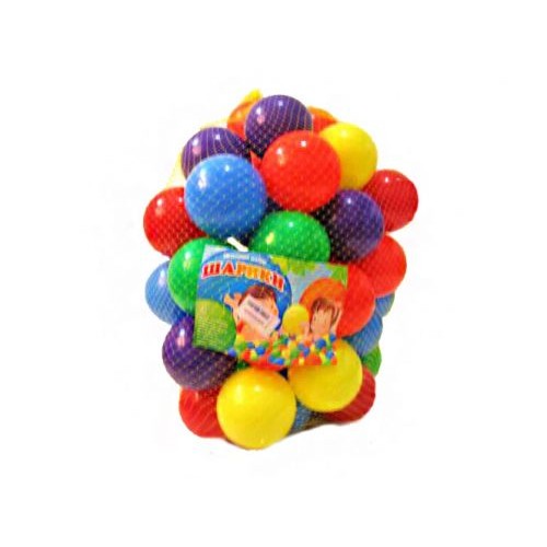 Кульки "80 мм" (50 шт) Пластик Різнобарв'я (11436)