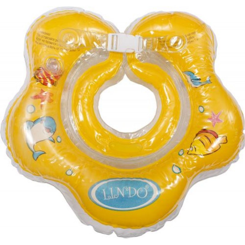 Круг для купания младенцев (желтый) LN-1558