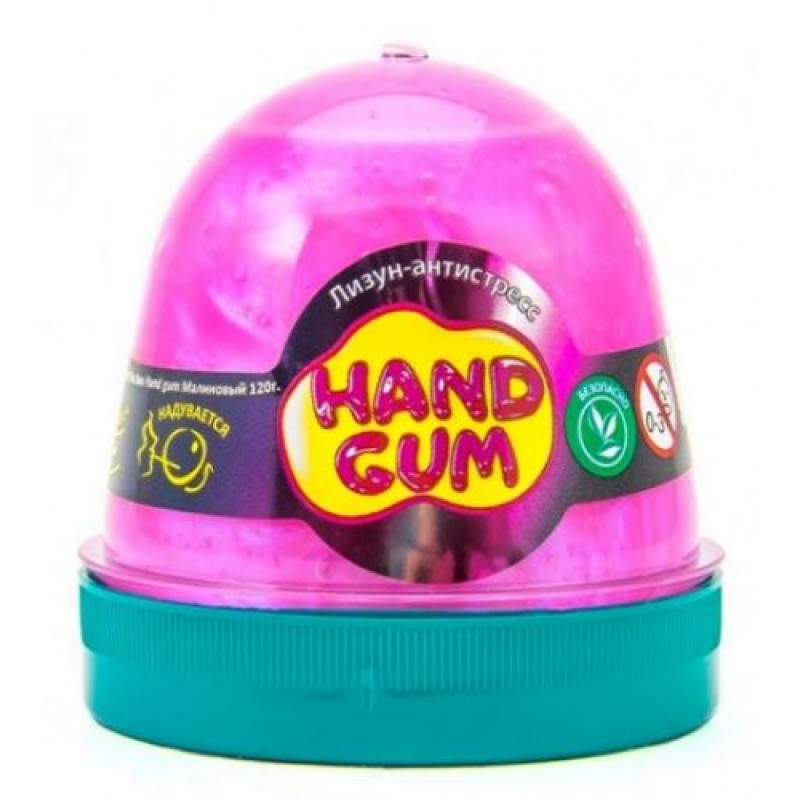 Лизун-антистрес "Hand gum" 120 г малиновий Комбінований Малиновий (133778)