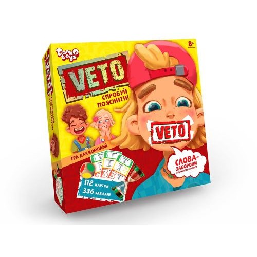 Карточная настольная игра "VETO", укр VETO-01-01U