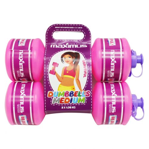 Гантелі-пляшечки "Для дівчинки", 2 штуки (1,5 кг) Пластик Рожевий (159089)