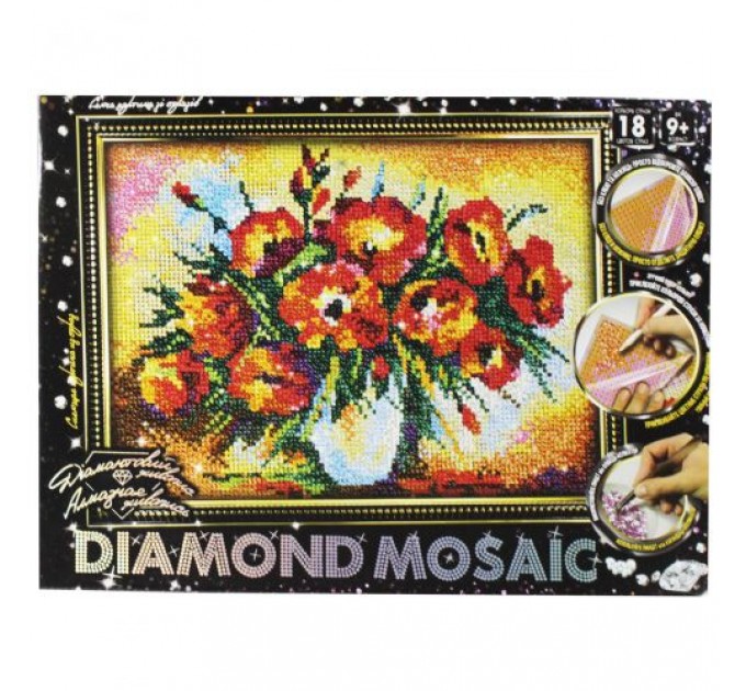 Алмазная живопись "DIAMOND MOSAIC. Маки" Комбінований Різнобарв'я (174984)