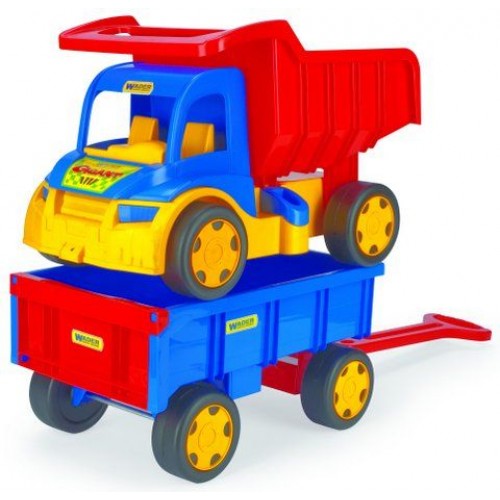 Вантажівка "Гігант" з іграшком візком Пластик Різнобарв'я (18207)