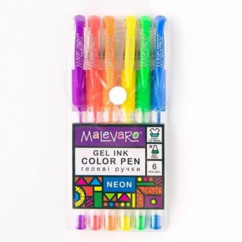 Набір різнокольорових ручок "Neon", 6 кольорів Комбінований Різнобарв'я (188933)