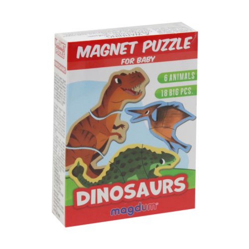 Набір магнітів "Динозаври", 18 елементів Комбінований Різнобарв'я (198094)