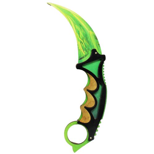 Сувенірний ніж "Керамбіт: Dragon Glass Emerald" Дерево Зелений (199526)