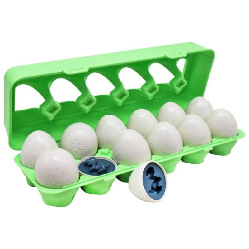 Сортер "Яєчний лоток: Динозаврики" Пластик Різнобарв'я (202276)