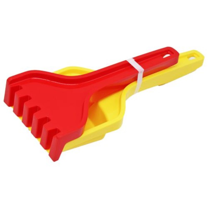 Пісочний набір "Лопатка та граблі" (червоний + жовтий) Пластик Червоний жовтий (202414)