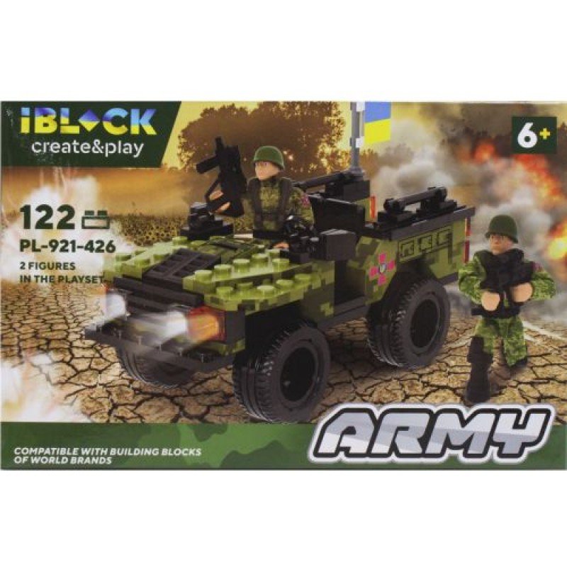 Конструктор "Army: Військовий Джип" (вид 2), 122 дет. пластик Різнобарв'я (203036)