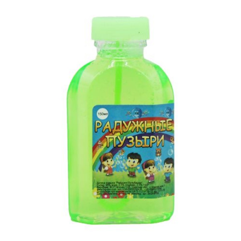 Мильні бульбашки "Rainbow Bubbles", 150 мл (рус.) Комбінований Зелений (203967)