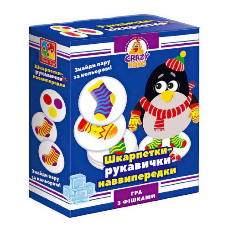 Гра настільна Vladi Toys розважальна Crazy Koko "Шкарпетки-рукавички" VT8025-05 (укр) (210943)