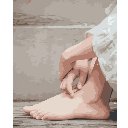 Картина за номерами "Ніжні ніжки" ★★★ Комбінований Різнобарв'я (215506)