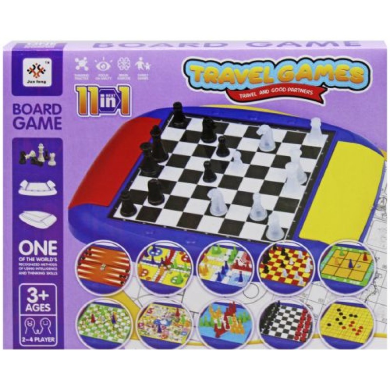 Ігровий набір 11 в 1 "Travel games" Пластик Різнобарв'я (215664)