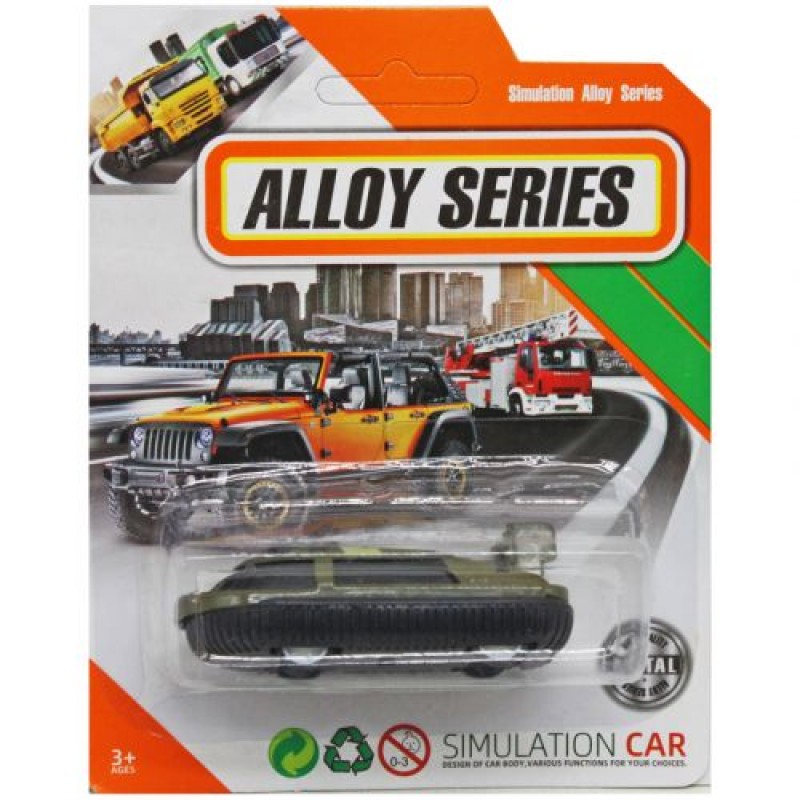 Машинка "Alloy series: Катер" (6 см) Метал пластик Зелений (218573)