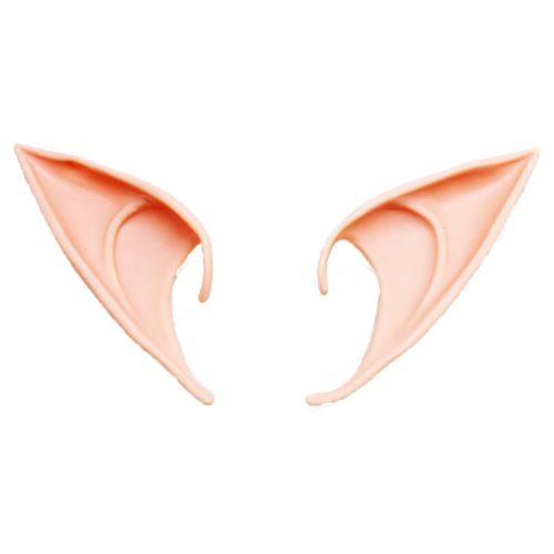 Накладні гумові вуха "Вуха Ельфа", 2 штуки Гума Бежевий (220903)