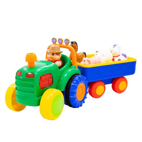 Іграшка на колесах - ТРАКТОР З ТРЕЙЛЕРОМ (на колесах, світло, озвуч. українською мовою) (222298)