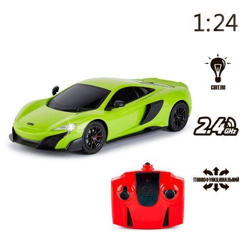 Машинка на радіокеруванні "McLaren 675LT" (зелений) Пластик Зелений (222393)