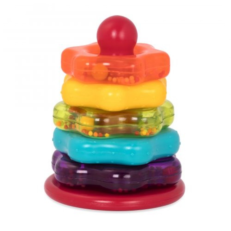 Розвиваюча іграшка "Кольорова Пірамідка" Пластик Різнобарв'я (225384)