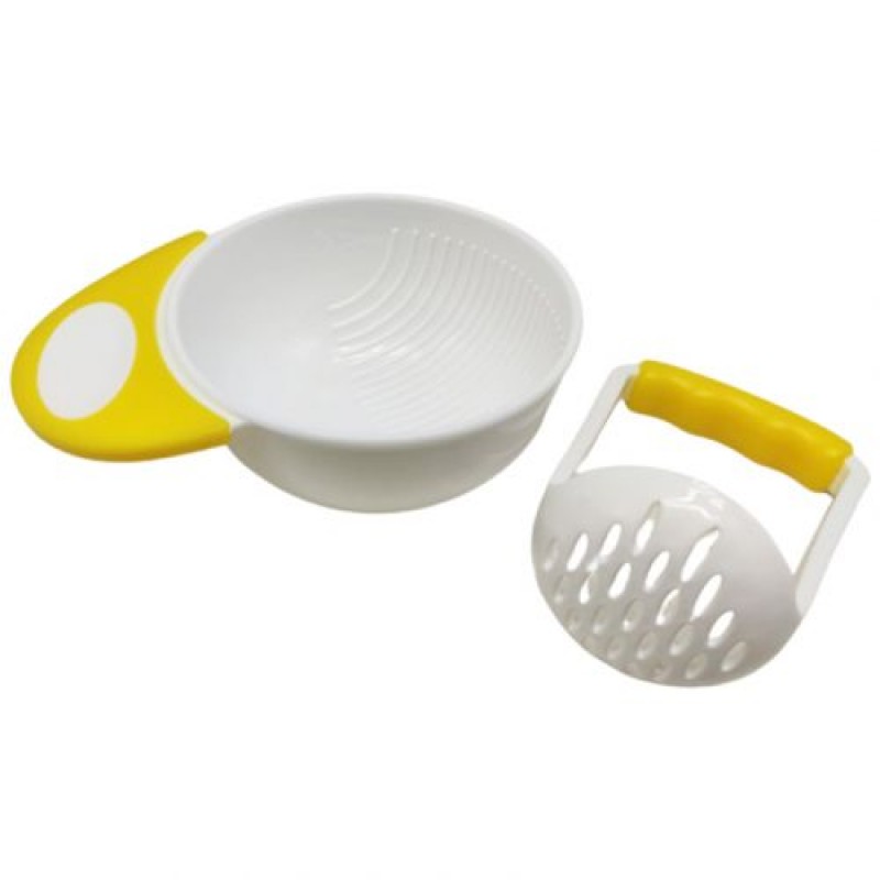 Чаша для подрібнення їжі пластикова (біла з жовтим) Пластик БІлий жовтий (225685)
