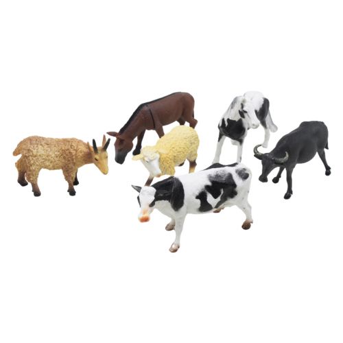 Набір фігурок "Тварини ферми" (6 шт) Пластик Різнобарв'я (225918)
