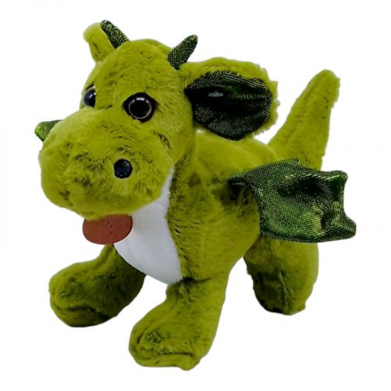 Мʼяка іграшка "Пухнастий дракончик" (30 см) Текстиль Зелений (227249)