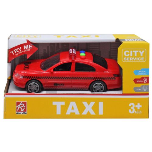 Уцінка. Машина інерційна "Таксі", світло, звук (червона) - надірвана упаковка (227584)