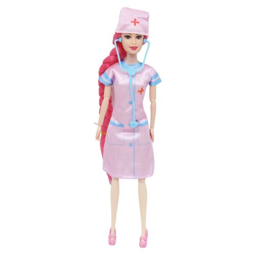 Уцінка. Лялька "Медсестра" у рожевому вивернута нога і немає руки (227650)