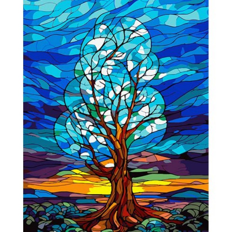 Картина за номерами "Дерево змін"; проективна картина; Сюжет №2; 40х50 см Комбінований Різнобарв'я (236952)