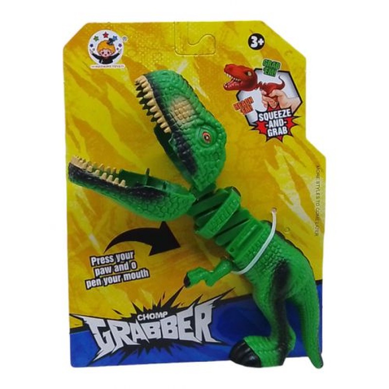 Іграшка-кусачка "Динозавр Тиранозавр" (зелений) Пластик Зелений (241124)