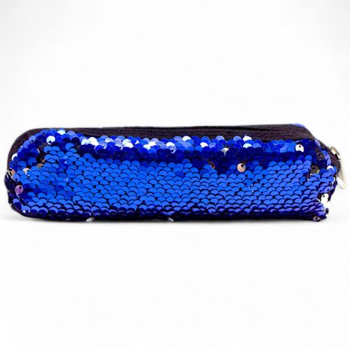 Пенал універсальний, з паєтками, синій Комбінований Синій (242350)