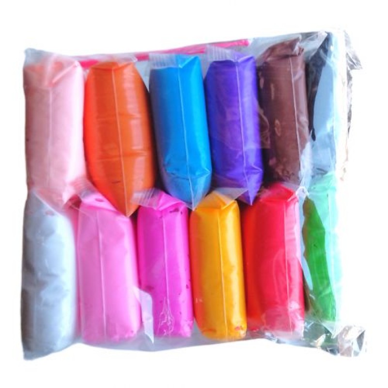 Повітряний пластилин "Super Clay", 12 кольорів по 30 г Комбінований Різнобарв'я (242369)