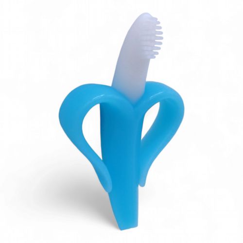 Прорізувач для зубів "Банан-щітка" (блакитний) Силікон Блакитний (242621)
