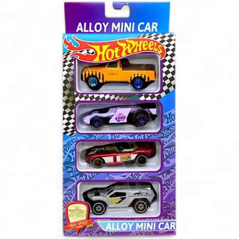 Набір машинок "Hot Wheels" (4 машинки) Металопластик Різнобарв'я (245954)