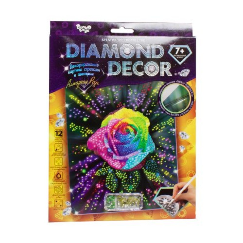 Набір для творчості "Diamond Decor: Алмазна троянда" Комбінований Різнобарв'я (56104)