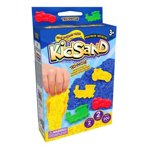 Кинетический песок "KidSand: Динозавры" с формочками, 200 г (рус)