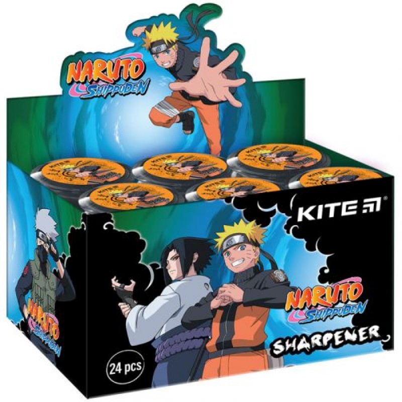 Стругачка з контейнером кругла "Naruto" Пластик Чорний (216578)