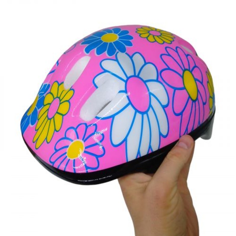 Дитячий захисний шолом для спорту, квіти (рожевий) Комбінований Рожевий (238702)