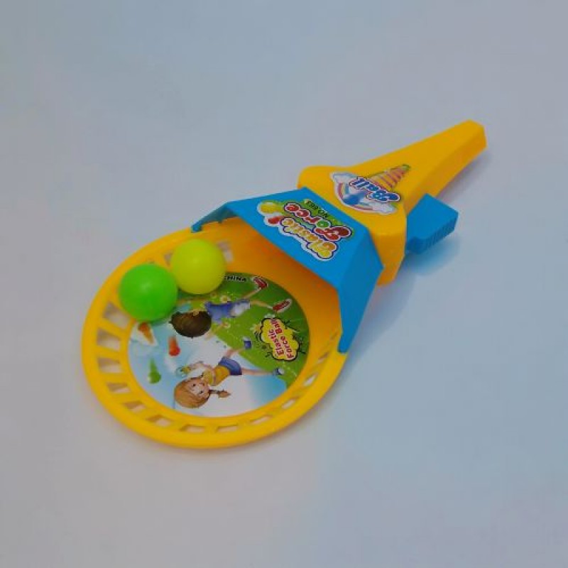 Іграшка пастка "Кетчбол" (1 ракетка, 3 мʼячики) Пластик Різнобарв'я (240455)
