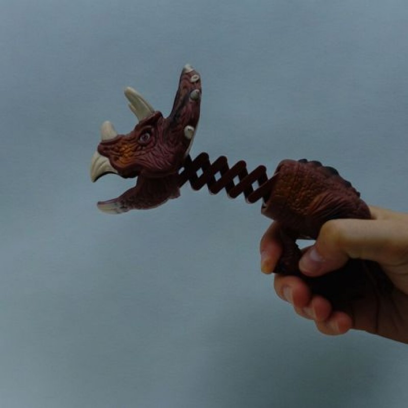 Іграшка-кусачка "Динозавр Трицератопс" (червоний) Пластик Червоний (242463)