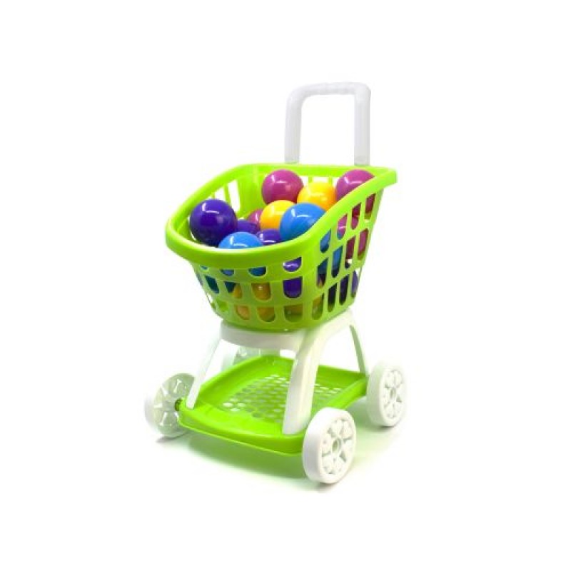 Візок "Супермаркет" з кульками (салатова) Пластик Салатовий (103613)